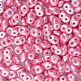 Perles Tchèques Superduo 24g Rose Pastel