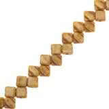 *Czech Silky Beads Grey Travertine 40/strand