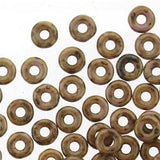 *Czech O Beads Chalk White Lilac Gold Luster 8.1g