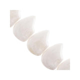 Perles d'ours Zuni tchèques de 12 mm 15/fil - Lustre d'albâtre blanc