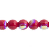 Czech Round Druk Beads 3mm Opaque Dark Red AB 62/strand