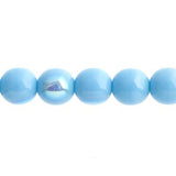 Czech Round Druk Beads 3mm Opaque Blue Turquoise AB 62/strand