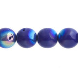 Czech Round Druk Beads 3mm Opaque Cobalt AB 62/strand