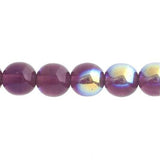 Czech Round Druk Beads 3mm Transparent Amethyst AB 62/strand