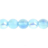 Czech Round Druk Beads 3mm Transparent Aqua AB 62/strand