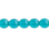 Czech Round Druk Beads 3mm Transparent Blue Zircon 62/strand