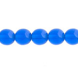 Czech Round Druk Beads 3mm Transparent Capri Blue 62/strand