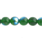 Czech Round Druk Beads 3mm Transparent Green AB 62/strand