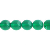 Czech Round Druk Beads 3mm Transparent Emerald 62/strand