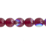Czech Round Druk Beads 3mm Transparent Garnet AB 62/strand