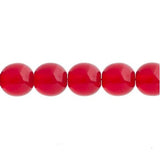 Czech Round Druk Beads 3mm Transparent Siam 62/strand