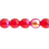 Czech Round Druk Beads 3mm Transparent Light Siam AB 62/strand