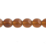 *Czech Round Druk Beads 3mm Transparent Smoked Topaz 62/strand