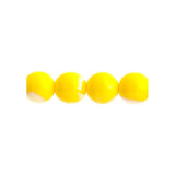 Czech Round Druk Beads 4mm Opaque Yellow AB 45/strand
