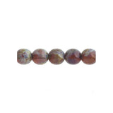 Czech Round Druk Beads 4mm Transparent Amethyst Travertine 45/strand