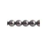 Czech Round Druk Beads 6mm Opaque Gunmetal 31/strand
