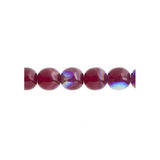 Czech Round Druk Beads 6mm Transparent Garnet AB 31/strand