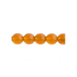 Czech Round Druk Beads 6mm Transparent Topaz 31/strand