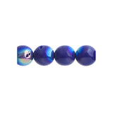 Perles tchèques Druk 8mm 22/fil Opaque Cobalt AB