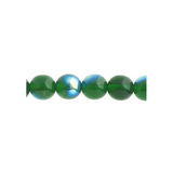 Perles tchèques Druk 8mm 22/fil Trans Green AB