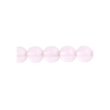 Czech Round Druk Beads 8mm Transparent Light Rose 22/strand