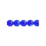 Czech Round Druk Beads 8mm Transparent Sapphire AB 22/strand