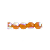 Perles tchèques Druk 8mm 22/fil Trans Topaz AB