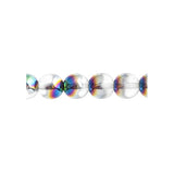 Perles tchèques Druk 8mm 22/fil Trans Crystal Medium Vitrail