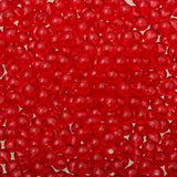 Round Plastic Beads 5mm Transparent Raspberry 5000/pk