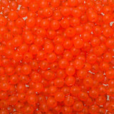 Round Plastic Beads 5mm Transparent Fluorescent Orange 5000/pk