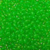 Round Plastic Beads 5mm Transparent Fluorescent Green 5000/pk