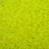 Round Plastic Beads 5mm Transparent Fluorescent Chartreuse 5000/pk