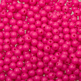 Round Plastic Beads 5mm Opaque Hot Pink 5000/pk