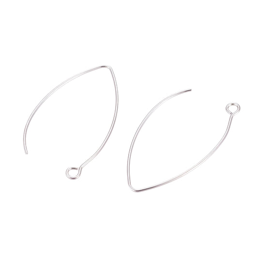 Stainless Steel V-Shape Earring Hooks 100/pk