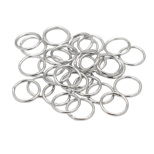 Soldered Jump Rings 5mm Platinum Plated 100/pk
