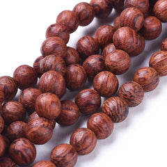 Wood Round Beads 8mm Natural Dragon Tree 15-16" Strand