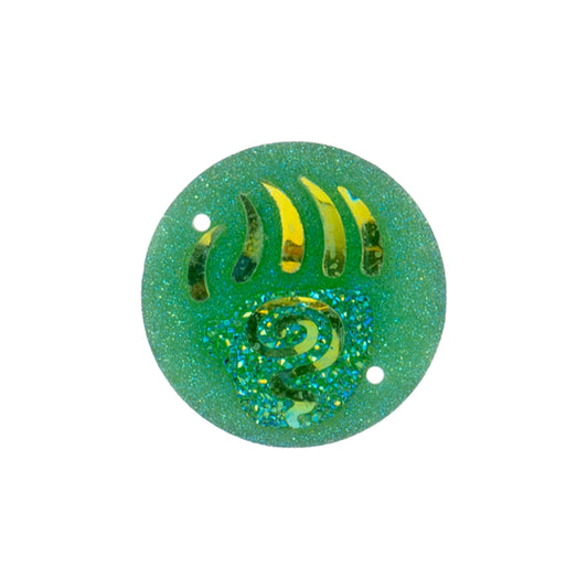 Sew-On Stone Bear Paw Sparkle 25mm Green AB 10/pk