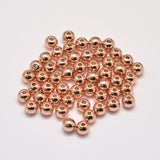 Round Metal Bead 3mm Rose Gold Plated 50/pk