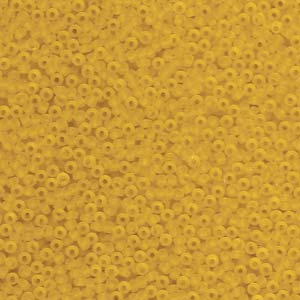 11/0 Miyuki Seed Beads #0136F Tr Matte Yellow 22g