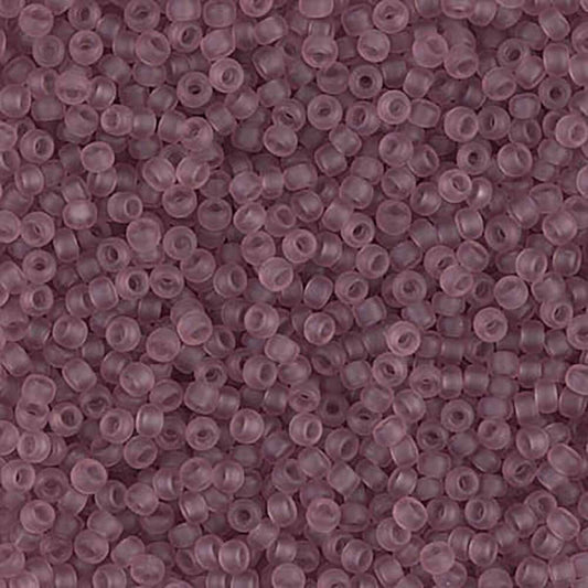 11/0 Miyuki Seed Beads #0142F Tr Matte Smoky Amethyst 22g