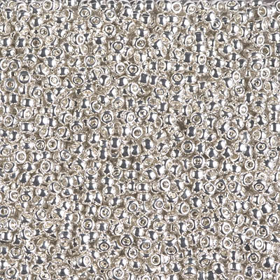 15/0 Miyuki Seed Beads #0961 Sterling Silver Plated 8.2g