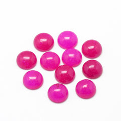 12mm Agate Magenta (Natural/Dyed) Cabochons 2/pk