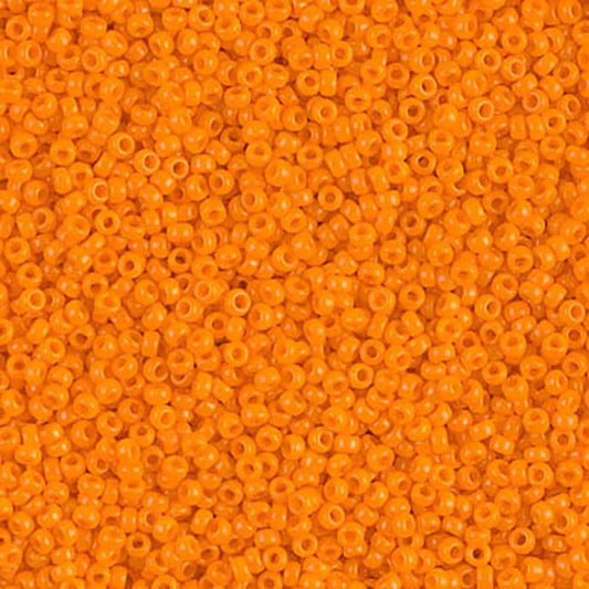 15/0 Miyuki Seed Beads #0405 Opaque Tangerine 8.2g