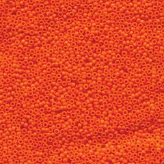 15/0 Miyuki Seed Beads #0405 Opaque Tangerine 8.2g