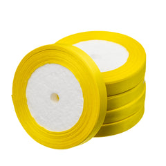 12mm Satin Ribbon Yellow 25yd