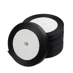 12mm Satin Ribbon Black 25yd