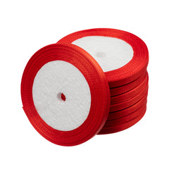 6mm Satin Ribbon Red 25yd
