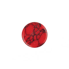 12mm Turquoise Red (Synthetic/Dyed) Cabochons 2/pk