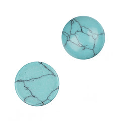 12mm Turquoise (Synthetic/Dyed) Cabochons 2/pk