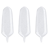 Epoxy Sticker, Feather 1 3/4" Clear Glitter 10/pk